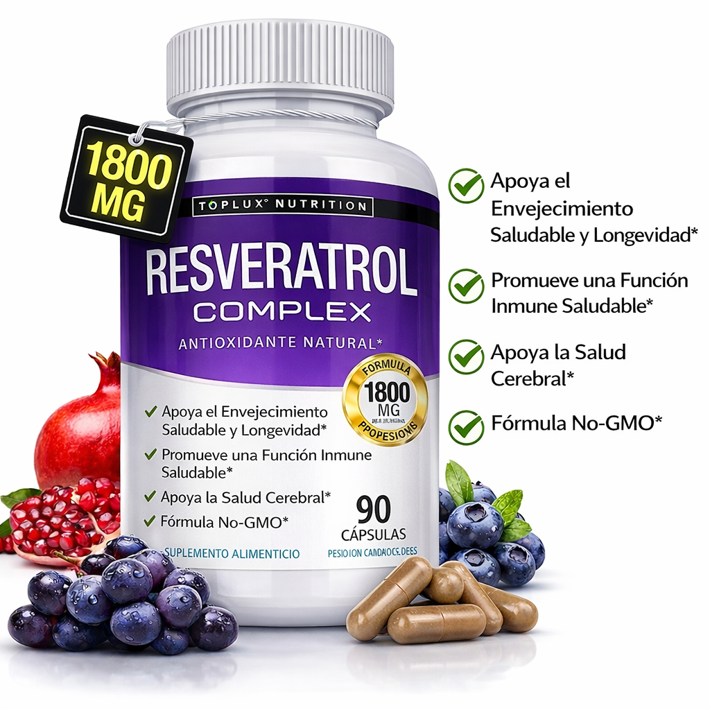 🔥Resveratrol Complex: Energía, Vitalidad y Bienestar en una Fórmula💊