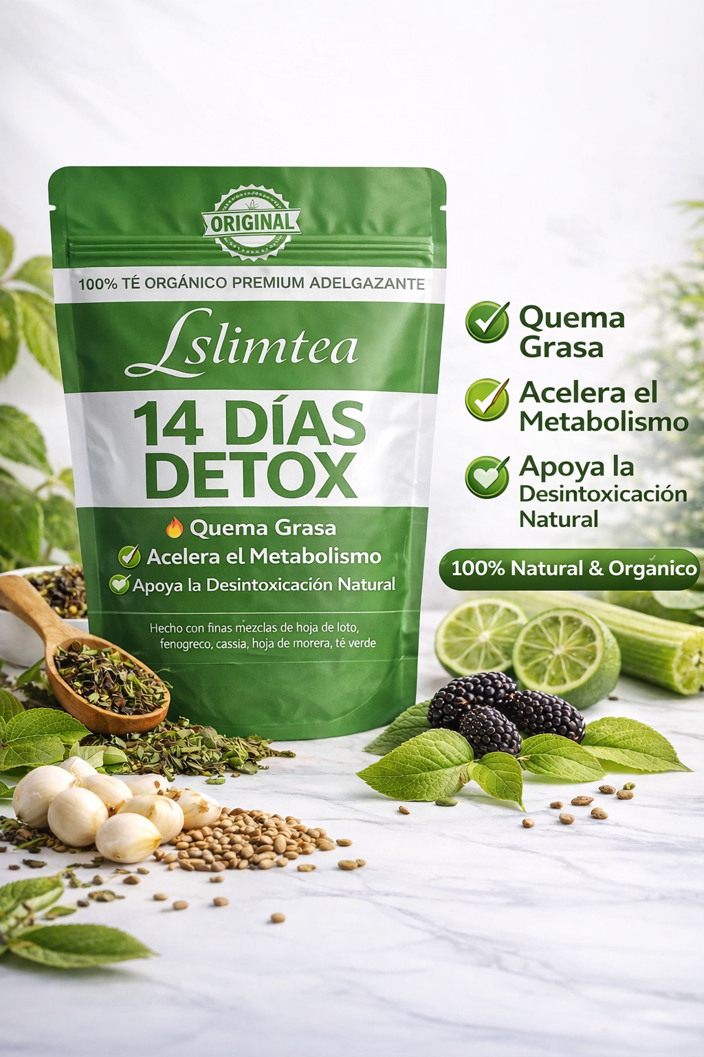 🌿Slimtea Detox Natural: Pureza, Ligereza y Bienestar en Cada Sorbo🌿