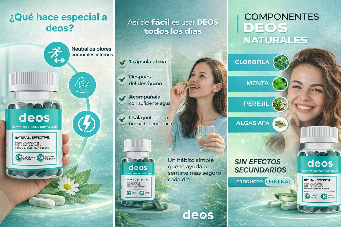 💊Deos Desodorante en Capsulas: Frescura Total Desde el Interior🌿