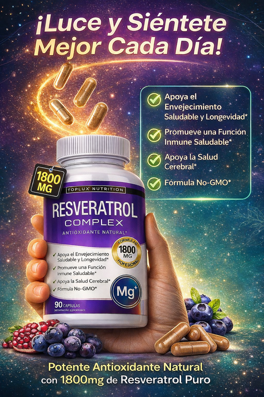 🔥Resveratrol Complex: Energía, Vitalidad y Bienestar en una Fórmula💊