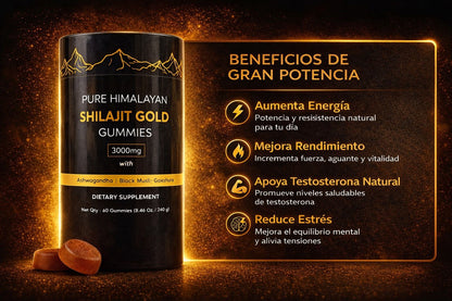 🔥Shilajit Gold Gummies: Potencia Tu Energía y Desempeño💪