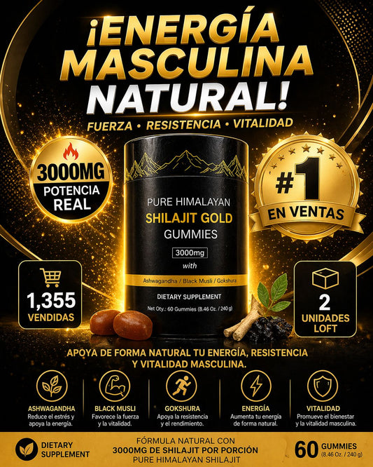 🔥Shilajit Gold Gummies: Potencia Tu Energía y Desempeño💪